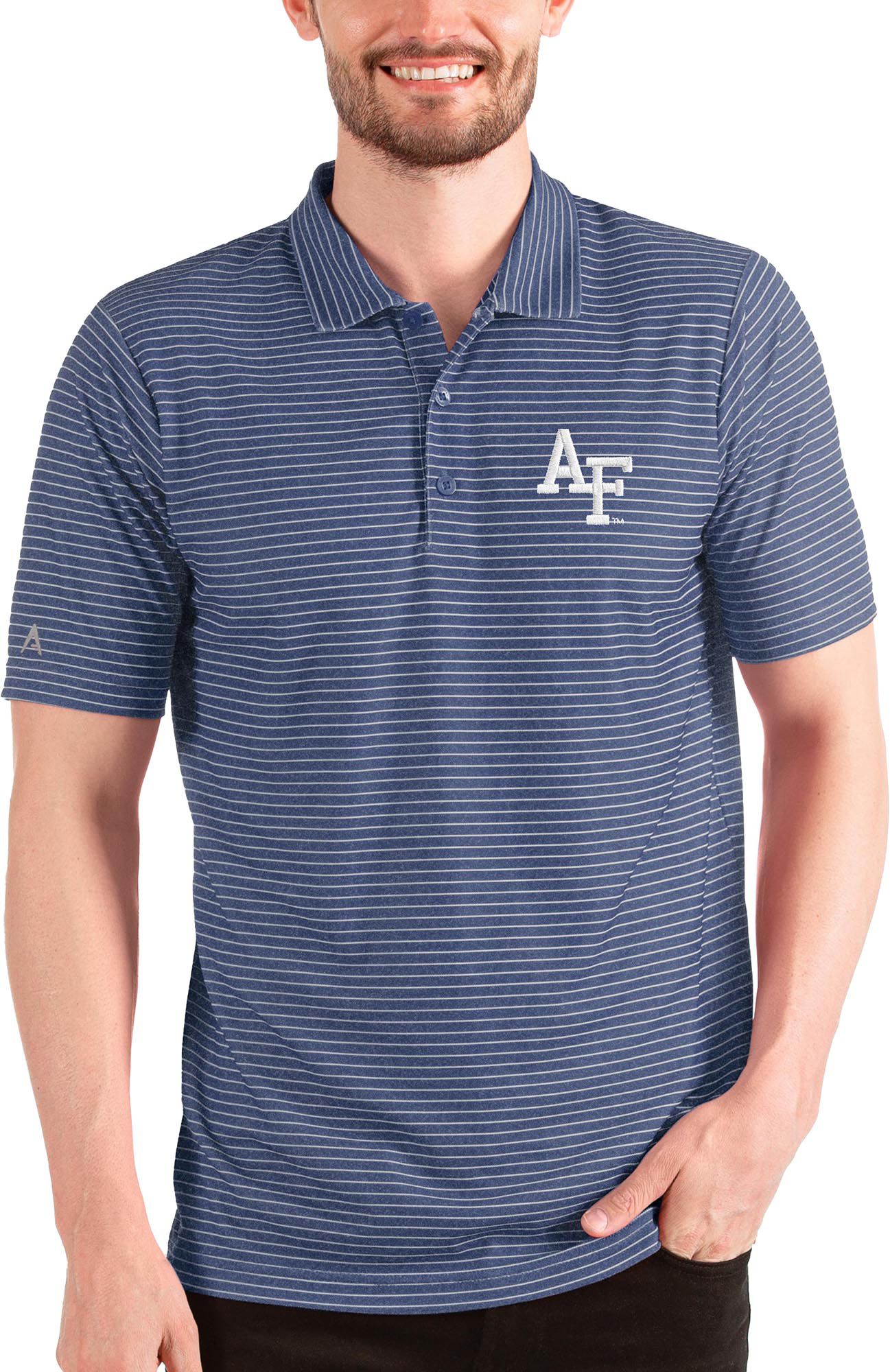 Antigua Men's Air Force Falcons /White Esteem Polo