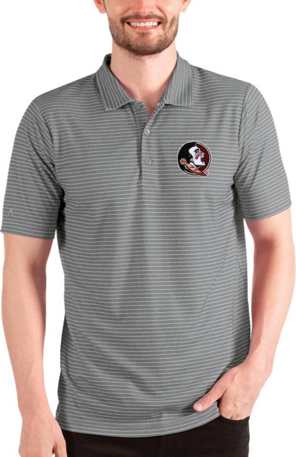 Men's Antigua Gray Chicago Cubs Compass Polo