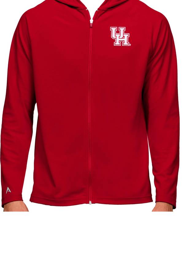 Antigua Men's Houston Cougars Dark Red Legacy Full Zip Hoodie product image