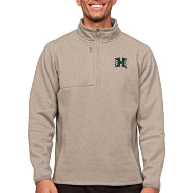 sorry, Antigua Men's Hawai'i Warriors Oatmeal Course 1/4 Zip Jacket is currently out of stock
