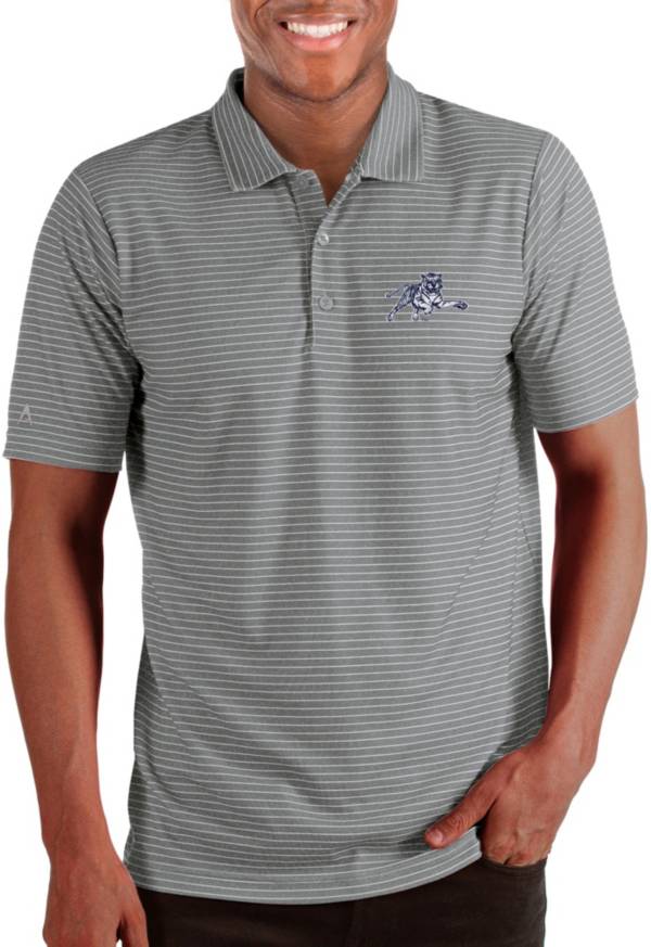 bruger fællesskab pude Antigua Men's Jackson State Tigers Grey and White Esteem Polo | Dick's  Sporting Goods