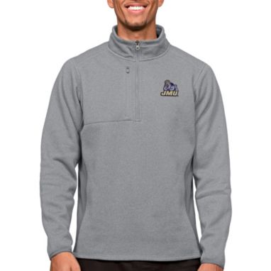 sorry, Antigua Men's James Madison Dukes Light Grey Course 1/4 Zip Jacket is currently out of stock