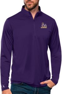 Antigua Men's James Madison Dukes Dark Purple Tribute 1/4 Zip