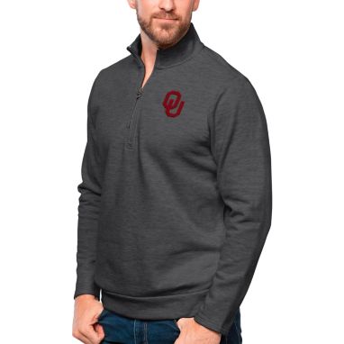 sorry, Antigua Men's Oklahoma Sooners Black Heather Gambit 1/4 Zip Jacket is currently out of stock