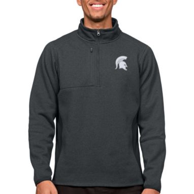 sorry, Antigua Men's Michigan State Spartans Charcoal Course 1/4 Zip Jacket is currently out of stock
