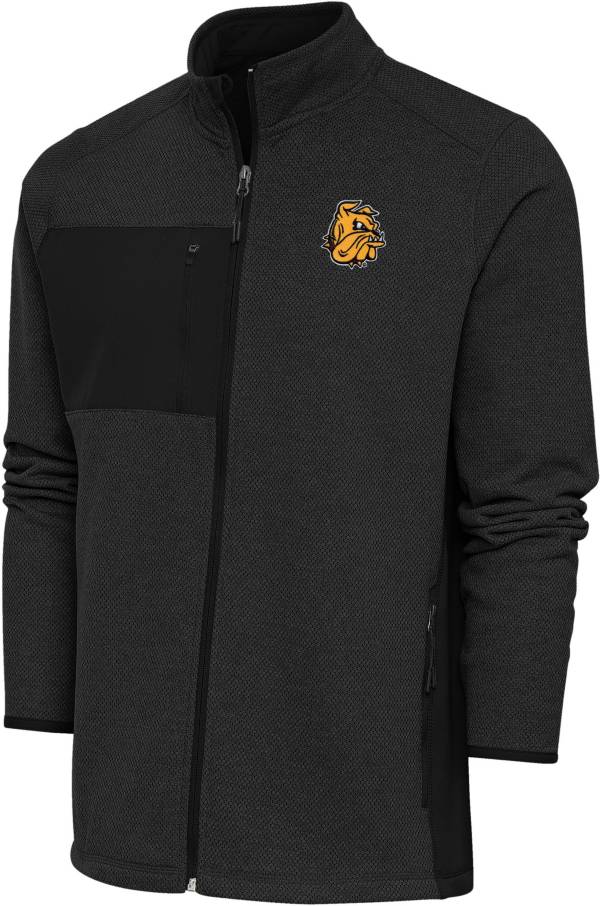 Antigua Men's MinnesotaDuluth Bulldogs Black Heather Course Full Zip