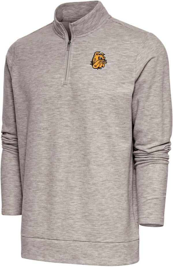Antigua Men's MinnesotaDuluth Bulldogs Oatmeal Gambit 1/4 Zip Jacket