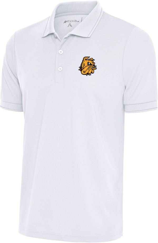 Antigua Men's Minnesota-Duluth  Bulldogs White and Silver Affluent Polo product image