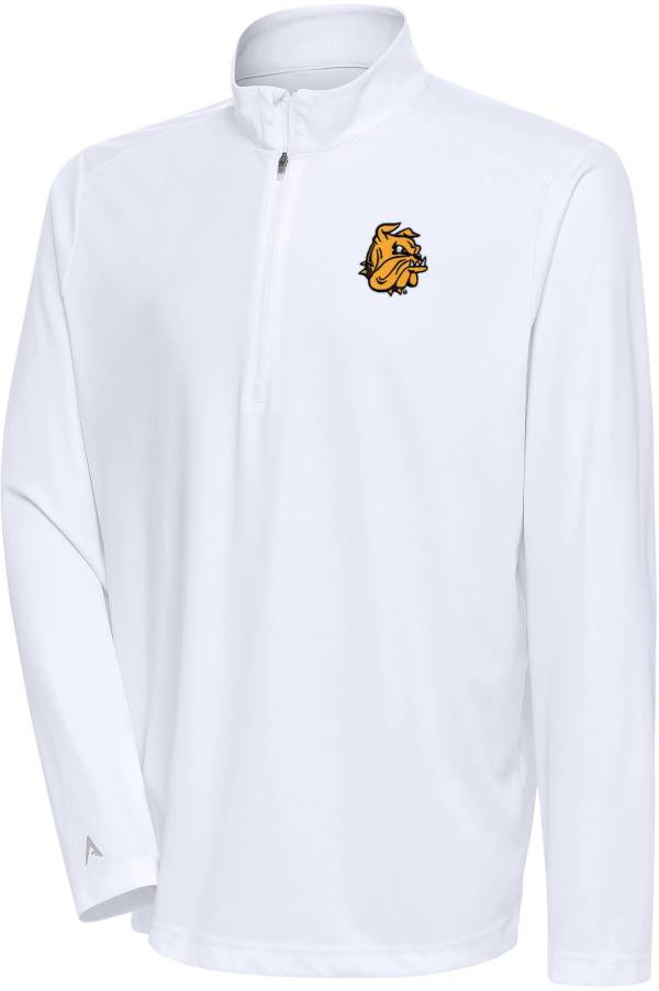 Antigua Men's MinnesotaDuluth Bulldogs White Tribute 1/4 Zip Jacket