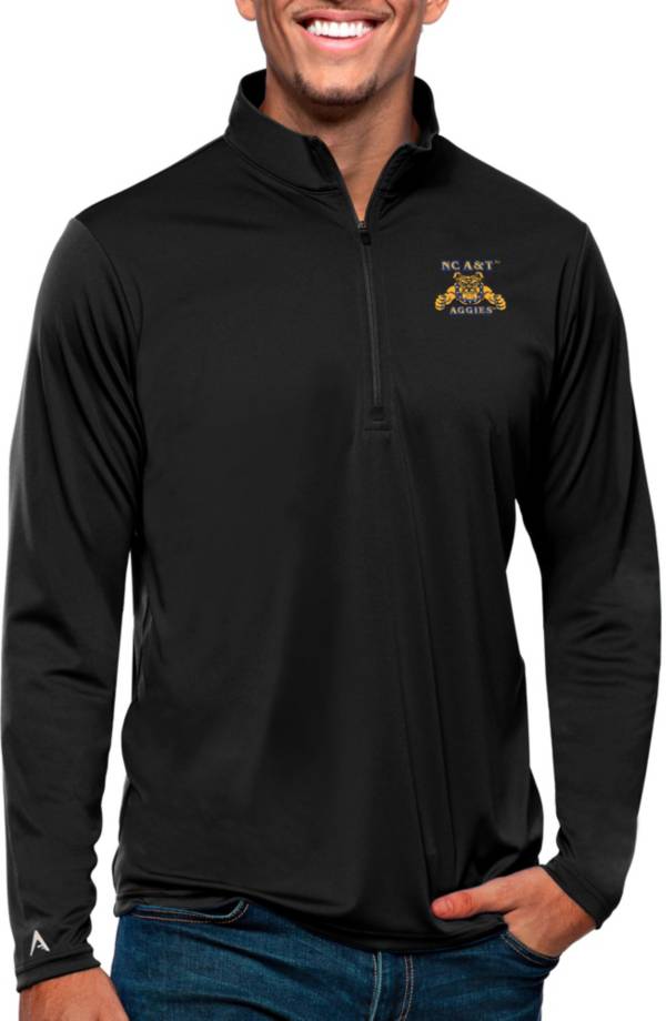 Antigua Men's North Carolina A&T Aggies Black Tribute 1/4 Zip Jacket ...