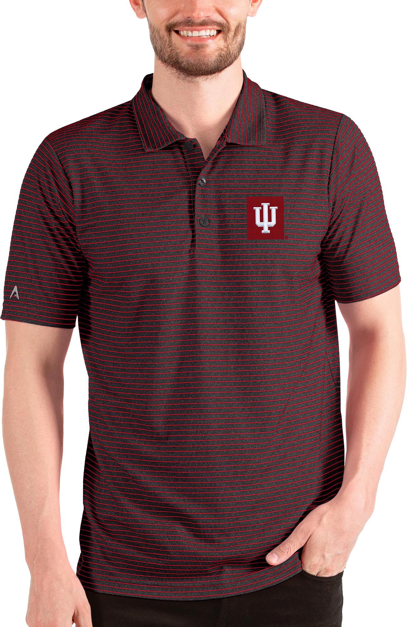 Antigua Men's Indiana Hoosiers Esteem Polo