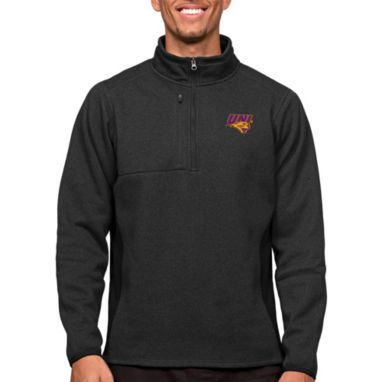 sorry, Antigua Men's Northern Iowa Panthers  Black Course 1/4 Zip Jacket is currently out of stock