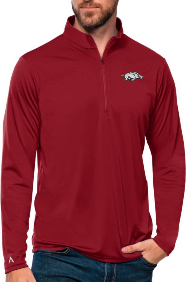 Antigua Arkansas Razorbacks Tribute 1/4 Zip 2XLarge Cardinal Red