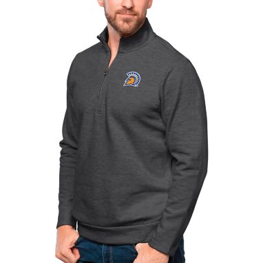 sorry, Antigua Men's Seton Hall Seton Hall Pirates Black Heather Gambit 1/4 Zip Jacket is currently out of stock