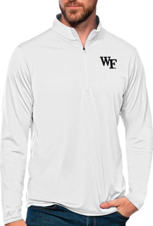 Antigua Men's Wake Forest Demon Deacons White Tribute Quarter-Zip Shirt product image