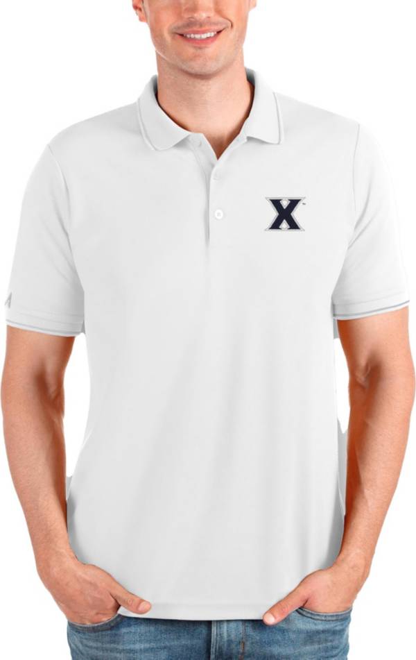 Antigua Men's Xavier Musketeers White Affluent Polo product image