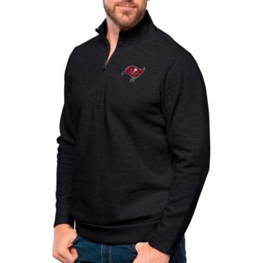 sorry, Antigua Men's Tampa Bay Buccaneers Gambit Black Heather Quarter-Zip Pullover Jacket is currently out of stock