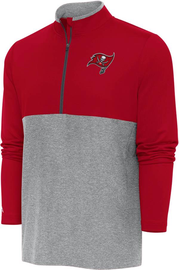 Antigua Men's Tampa Bay Buccaneers Zone Red Quarter-Zip Pullover T-Shirt product image