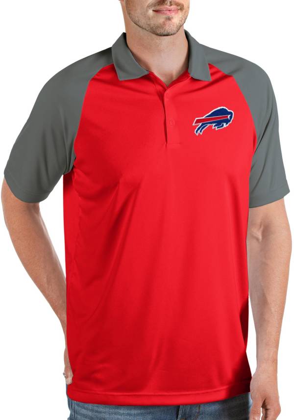 Antigua Men's Buffalo Bills Grey Legacy Pique Polo