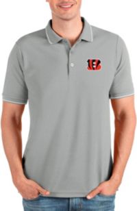 Antigua Men's Cincinnati Bengals Compass Black Polo