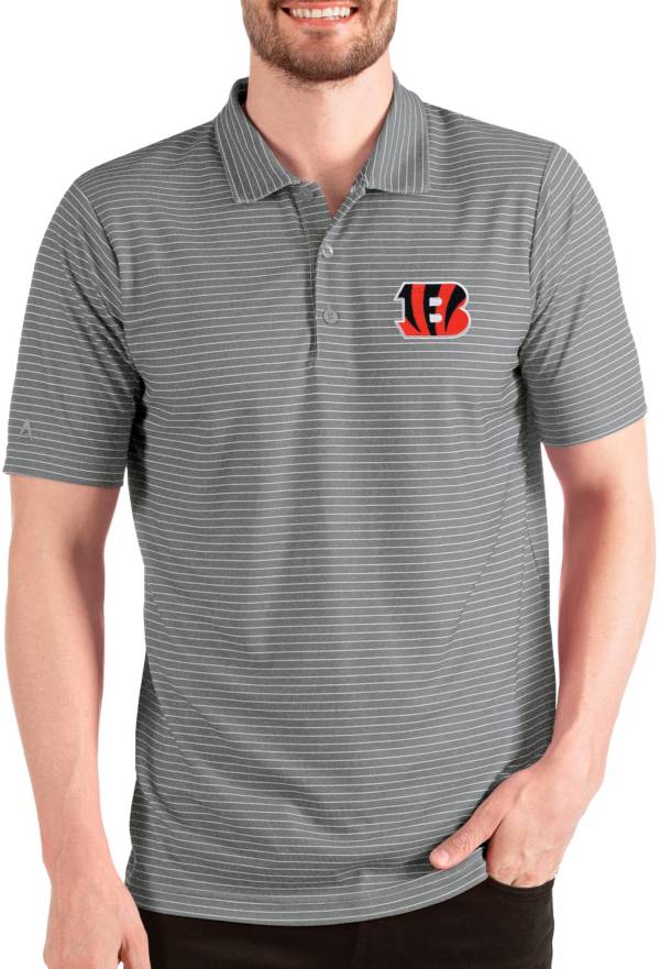 Antigua Men's Cincinnati Bengals Esteem White/Silver Polo