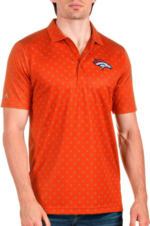 Chicago Bears Antigua Throwback Pique Polo - Orange