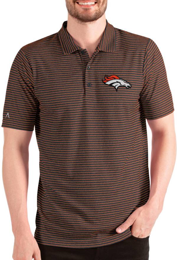Antigua Men's Denver Broncos Esteem Black/Orange Polo product image