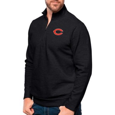 sorry, Antigua Men's Chicago Bears Gambit Black Heather Quarter-Zip Pullover Jacket is currently out of stock