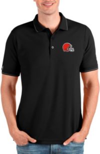 Men's Antigua Heathered Black/Orange Cleveland Browns Esteem Polo