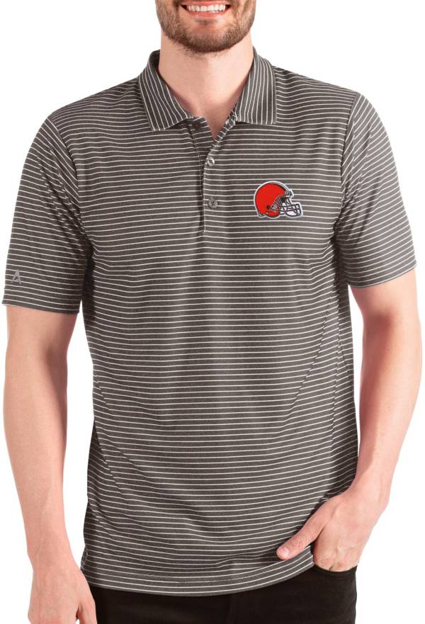 Antigua Men's Cleveland Browns Esteem Brown/White Polo product image
