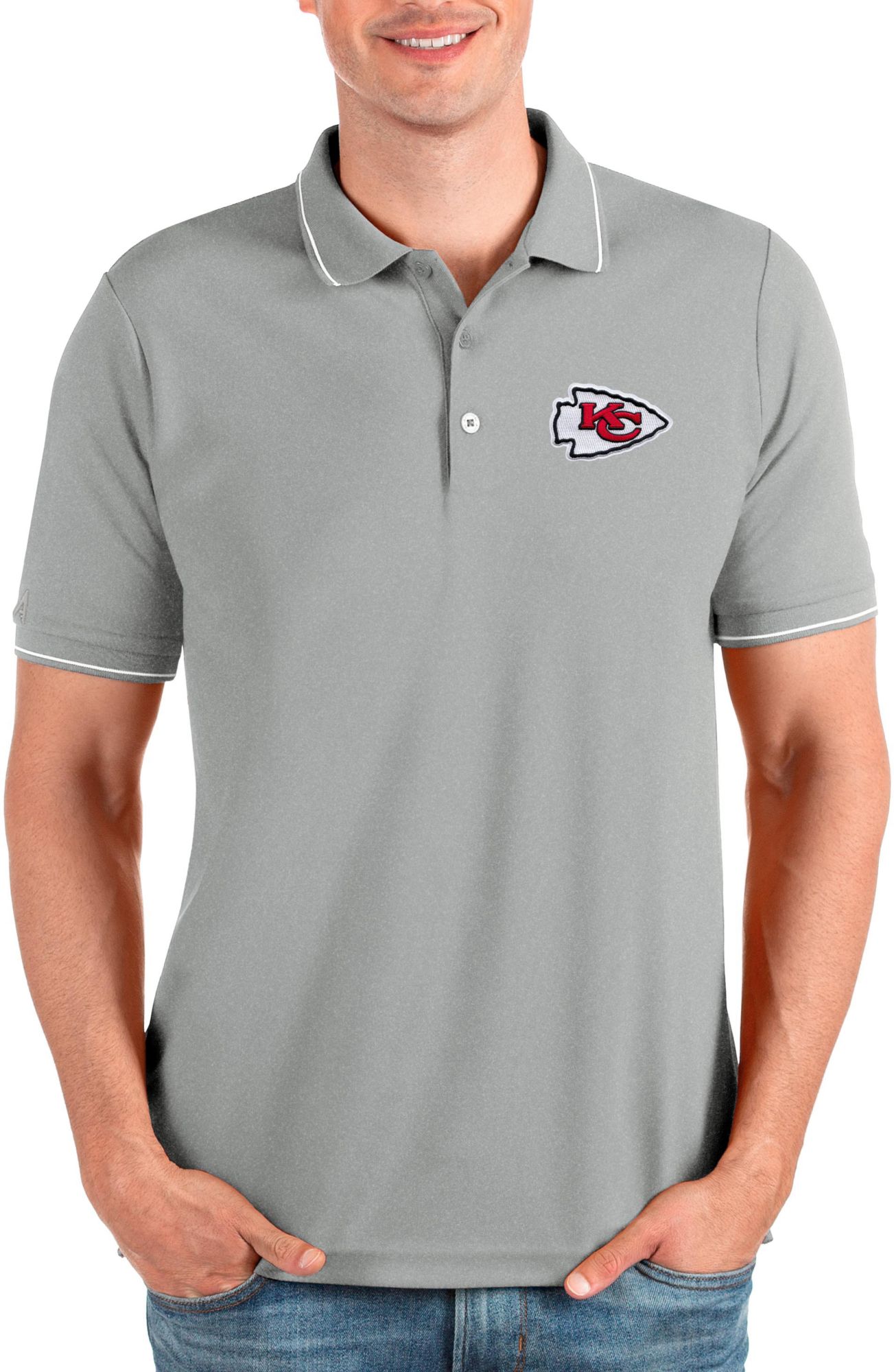 Antigua Men's Kansas City Chiefs Affluent Polo