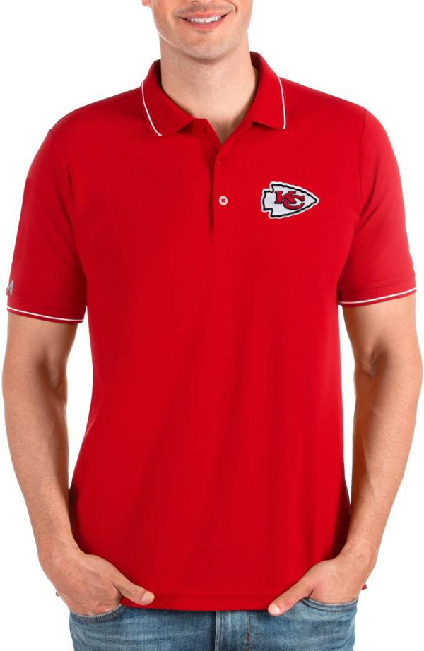 Kansas City Chiefs Mens XL Red Embroidered Polo Golf Shirt Antigua