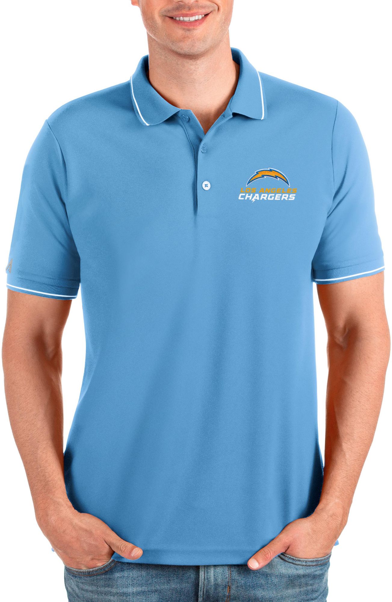 Antigua Men's Los Angeles Chargers Affluent Polo