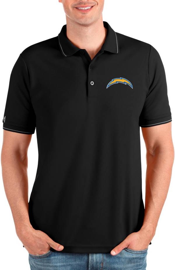 Antigua Men's Los Angeles Chargers Affluent Black Polo product image