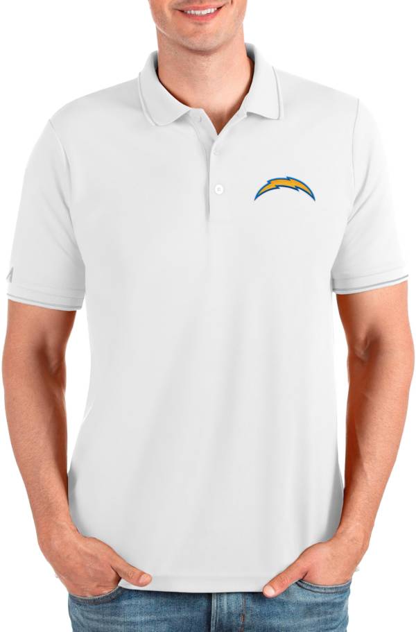 Antigua Men's Los Angeles Chargers Affluent White Polo product image