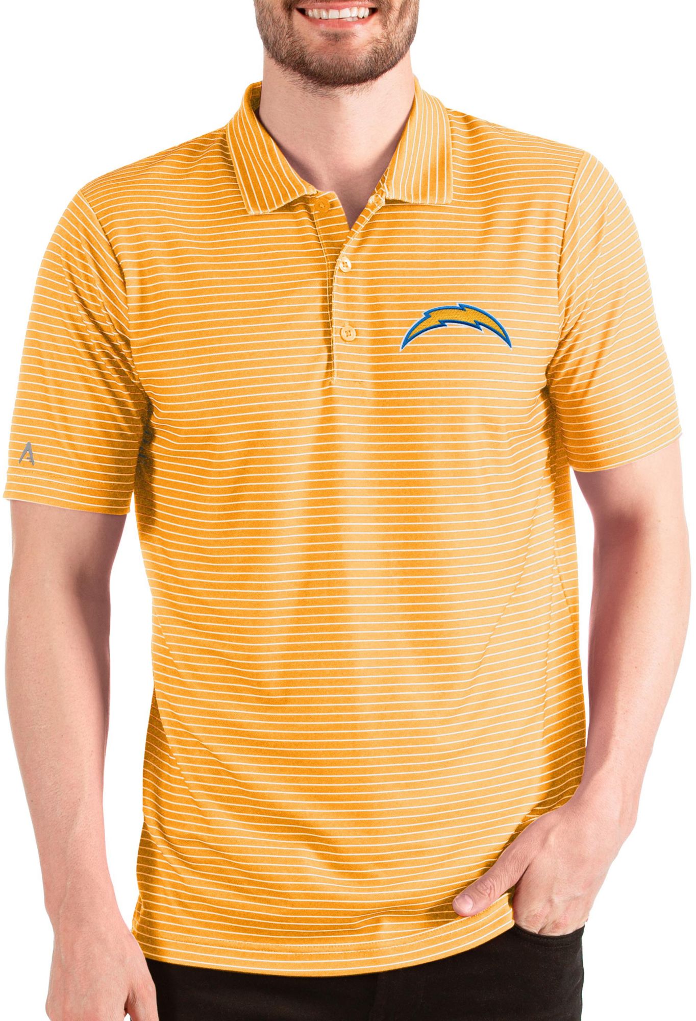 Antigua Men's Los Angeles Chargers Esteem /Gold Polo