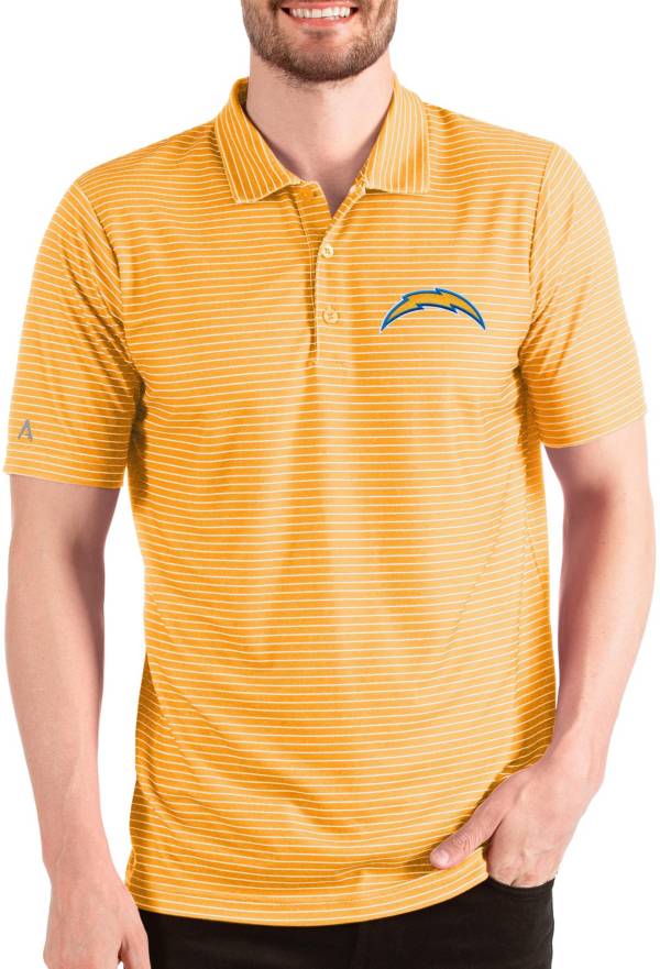 Antigua Men's Los Angeles Chargers Esteem Gold/White Polo product image