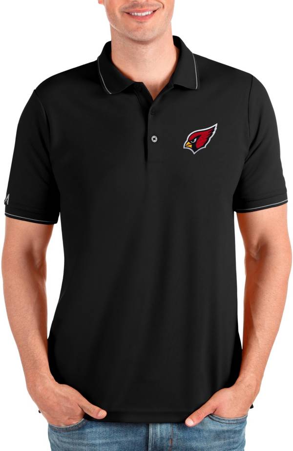 Antigua Men's Arizona Cardinals Affluent Black Polo product image