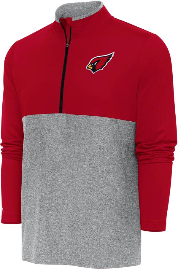 Antigua Men's Arizona Cardinals Zone Red Quarter-Zip Pullover T-Shirt product image