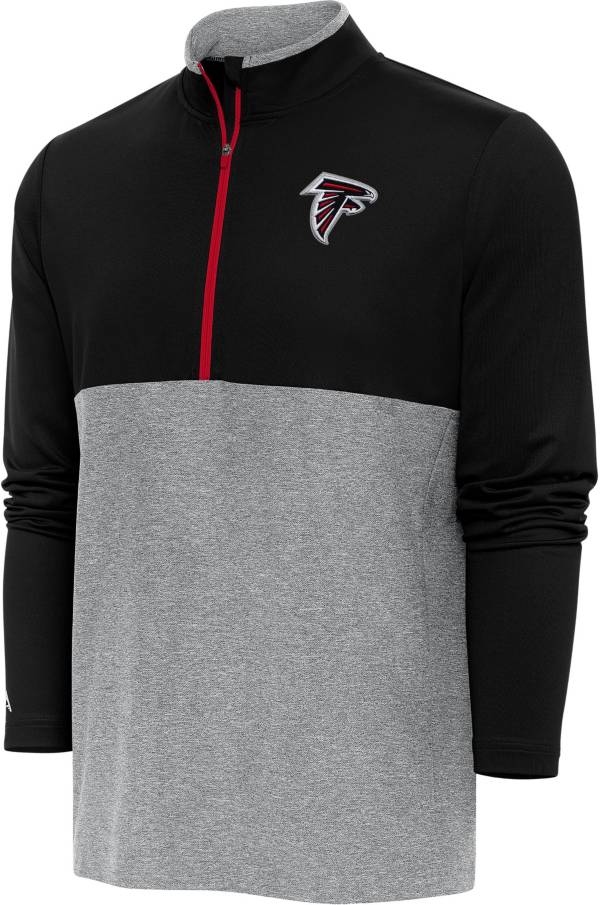 Antigua Men's Atlanta Falcons Zone Black Quarter-Zip Pullover T-Shirt product image