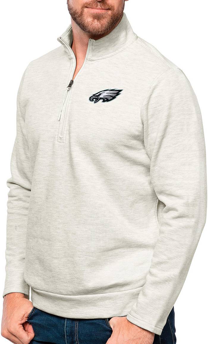Philadelphia Eagles Nike Womens White Fleece Long Sleeve 1/4 Zip Pullover