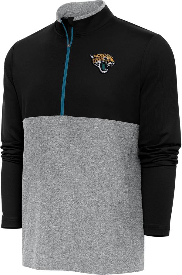 Antigua Men's Jacksonville Jaguars Zone Black Quarter-Zip Pullover T-Shirt product image
