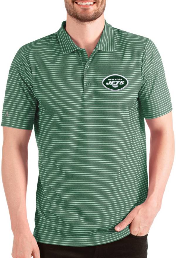 Antigua Men s New York Jets Esteem Green White Polo Golf Galaxy