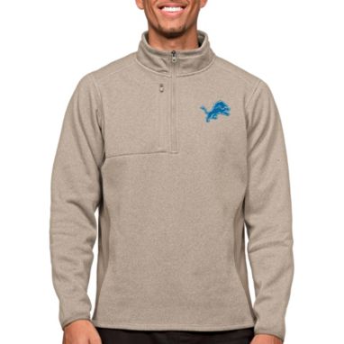 sorry, Antigua Men's Detroit Lions Course Oatmeal Heather Quarter-Zip Pullover Jacket is currently out of stock