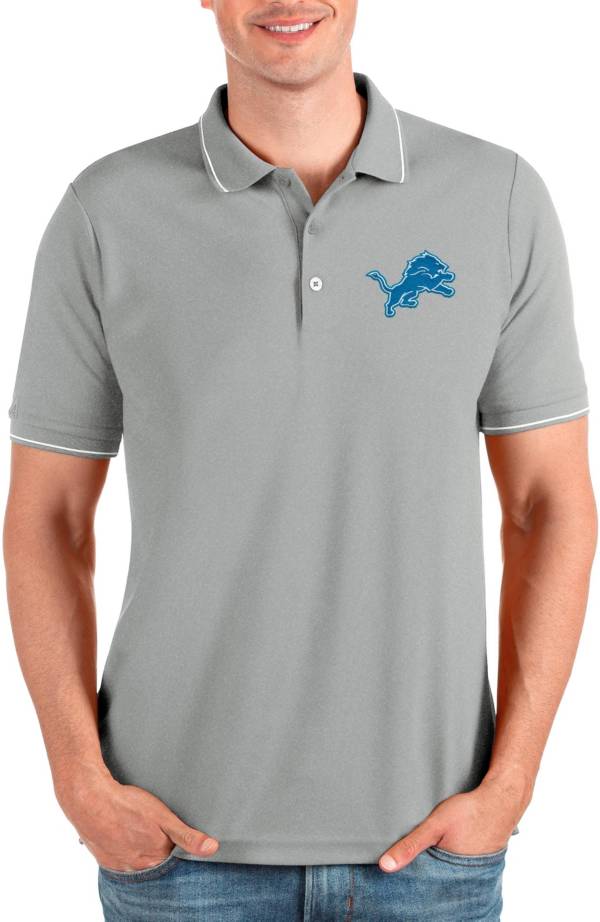 Antigua Men's Detroit Lions Tribute Black Polo