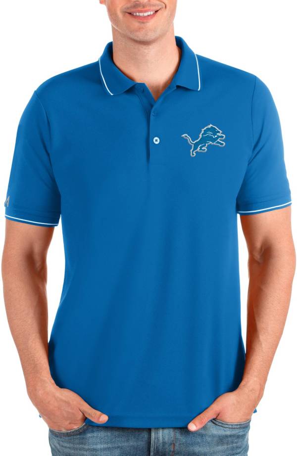 Antigua Men's Detroit Lions Affluent Blue Polo product image