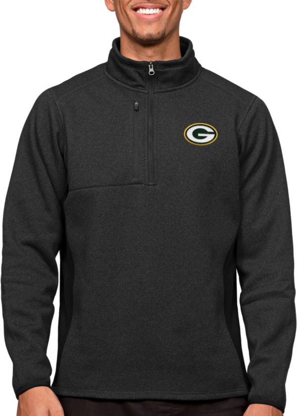 Antigua Apparel / Men's Green Bay Packers Tribute Quarter-Zip Navy Pullover