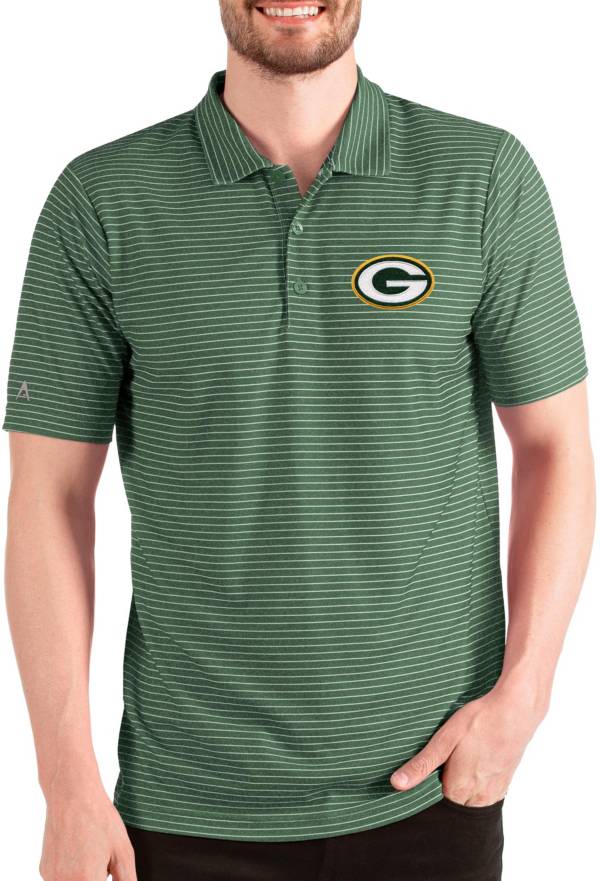 Antigua Men's Green Bay Packers Esteem Green/White Polo product image