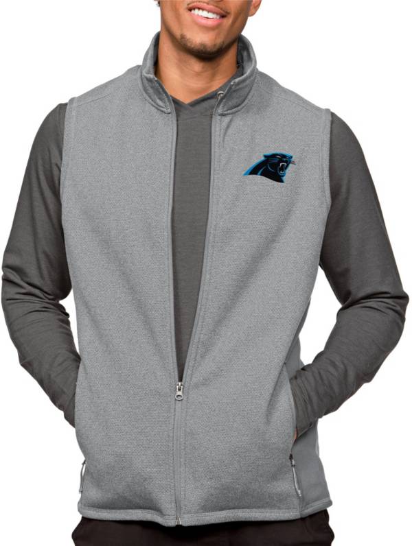 Antigua Apparel / Men's Carolina Panthers Tribute Quarter-Zip Black Pullover