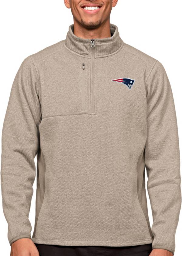 Nike Gray/Navy New England Patriots Sideline Coaches Half-Zip Jacket